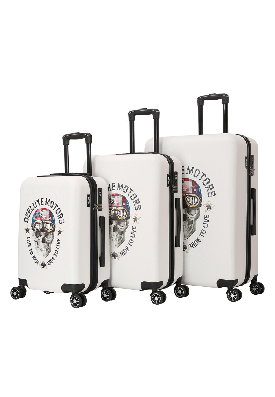 Set of 3 suitcases 4 wheels ABS - FREE SOUL - DEELUXE