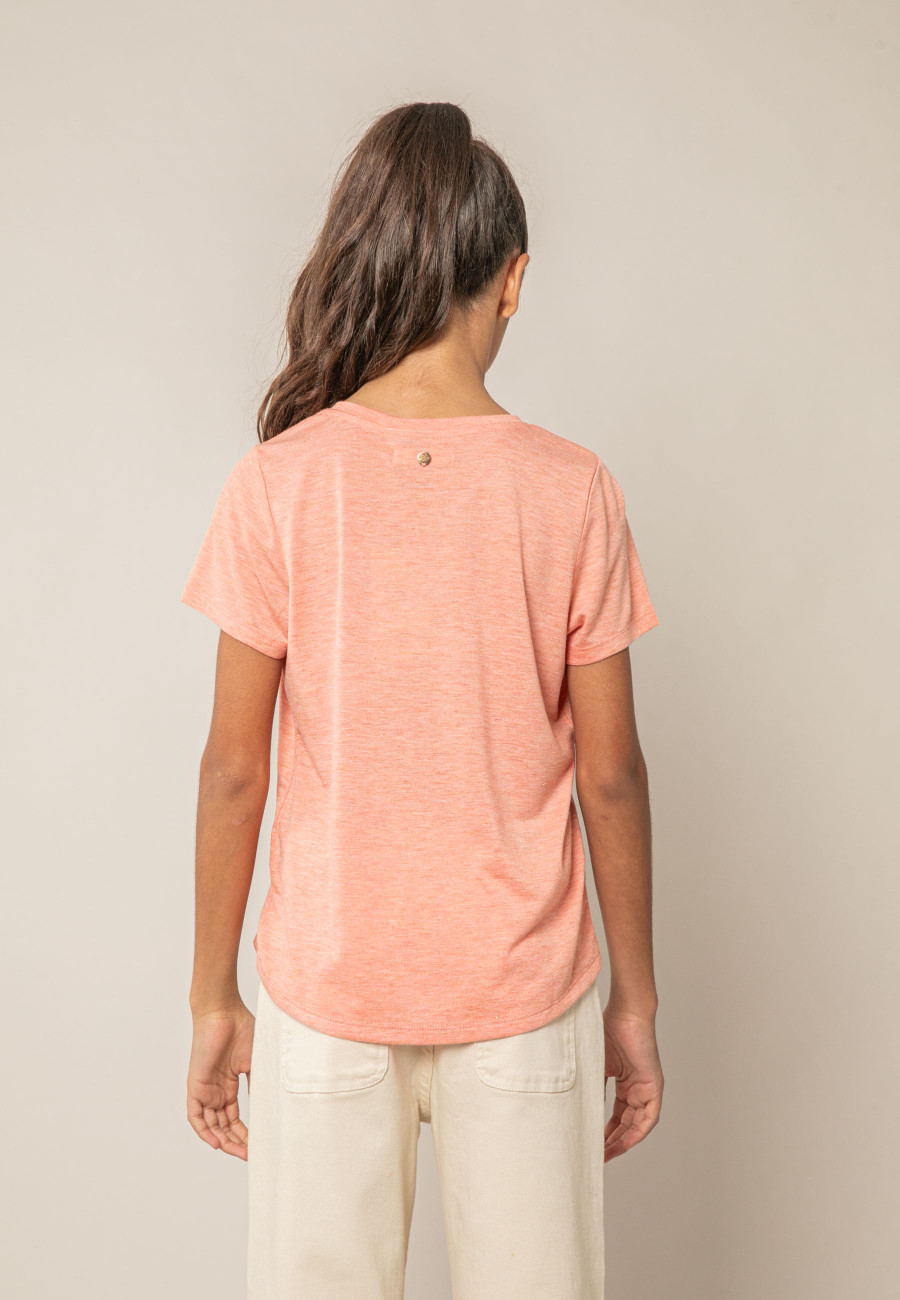 KELLIE Peach T-shirt for girls size 8-3