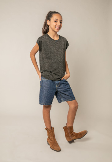 LINA black girls' T-shirt size 8-0