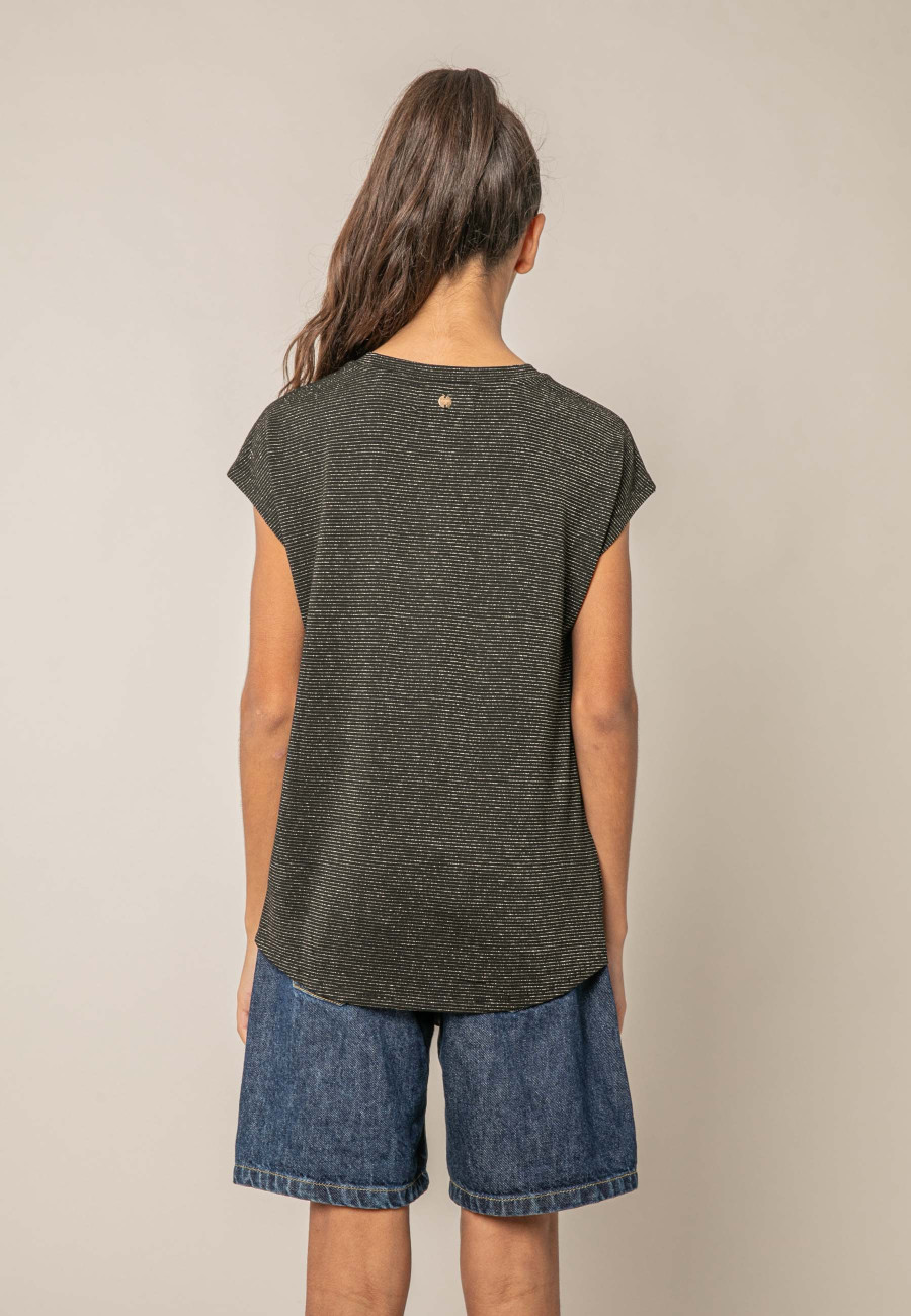 T-shirt LINA noir pour fille taille 8-3