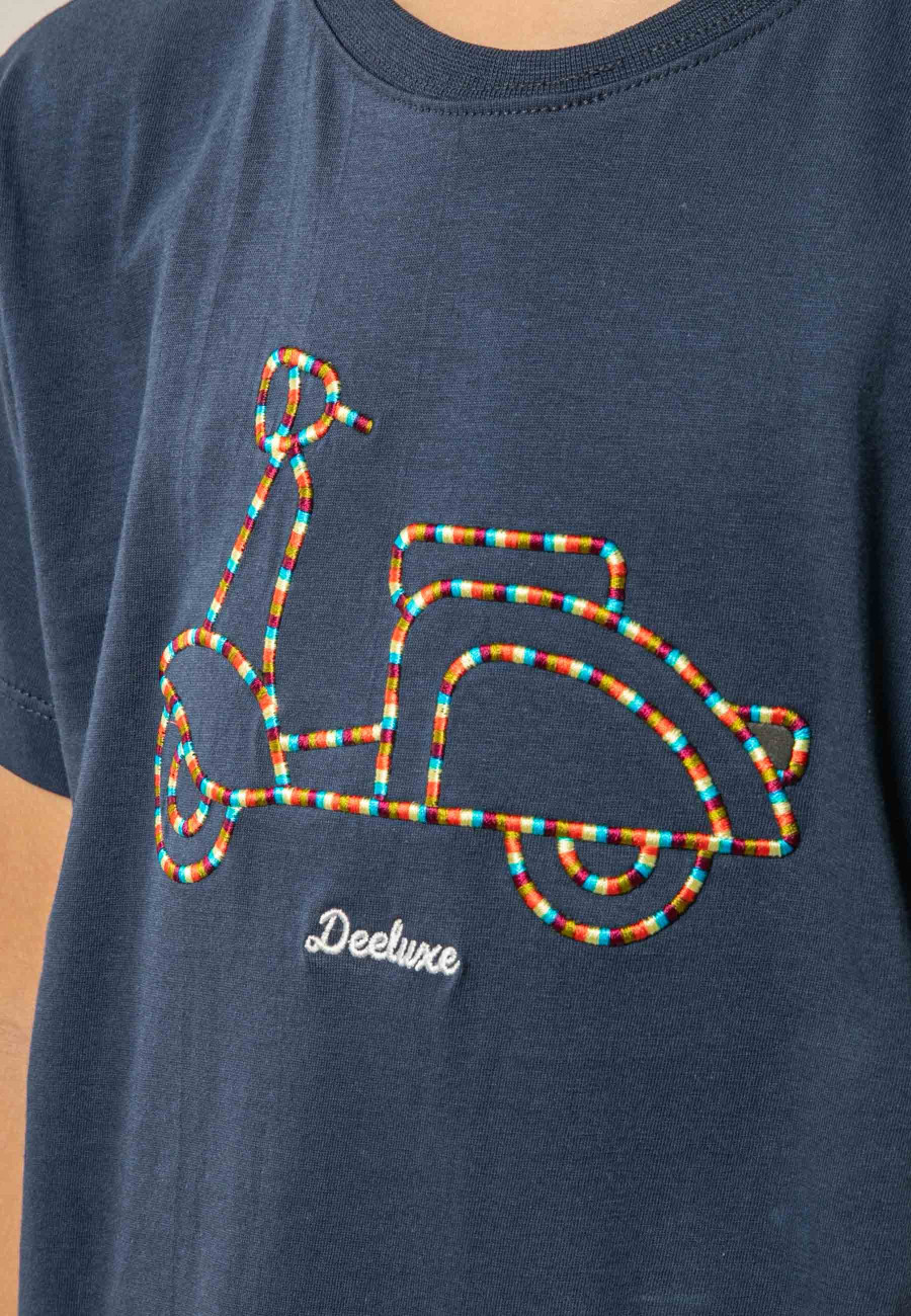 MOTORETA navy t-shirt for boys size 8-2