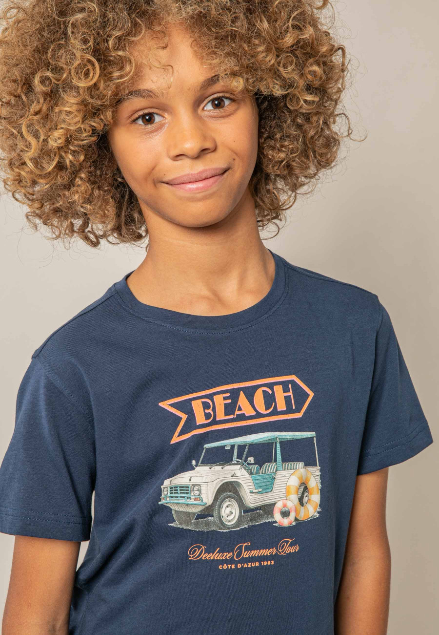 T-shirt BEACHWAY bleu pour garçon taille 8-2