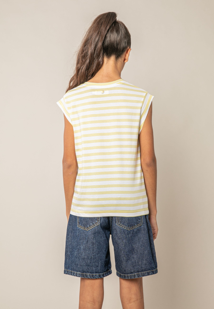 T-shirt VAMIKA jaune pour fille taille 8-3
