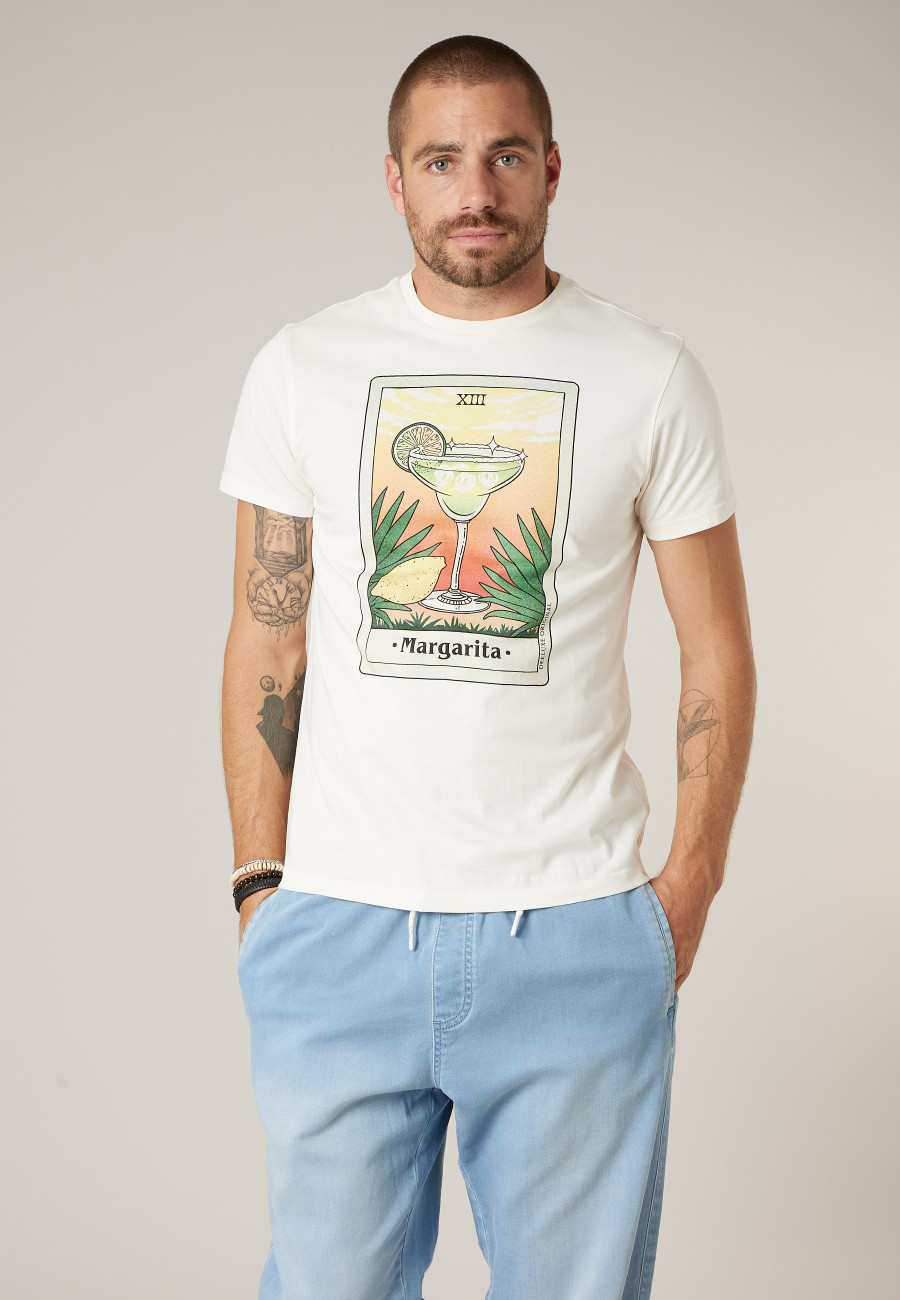 Men's beige MARGARITA T-shirt size XXXL-0