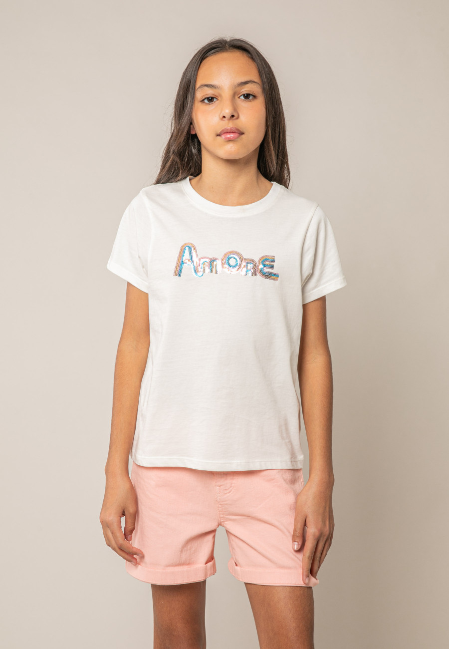 T-shirt SPARKY blanc pour fille taille 8-1