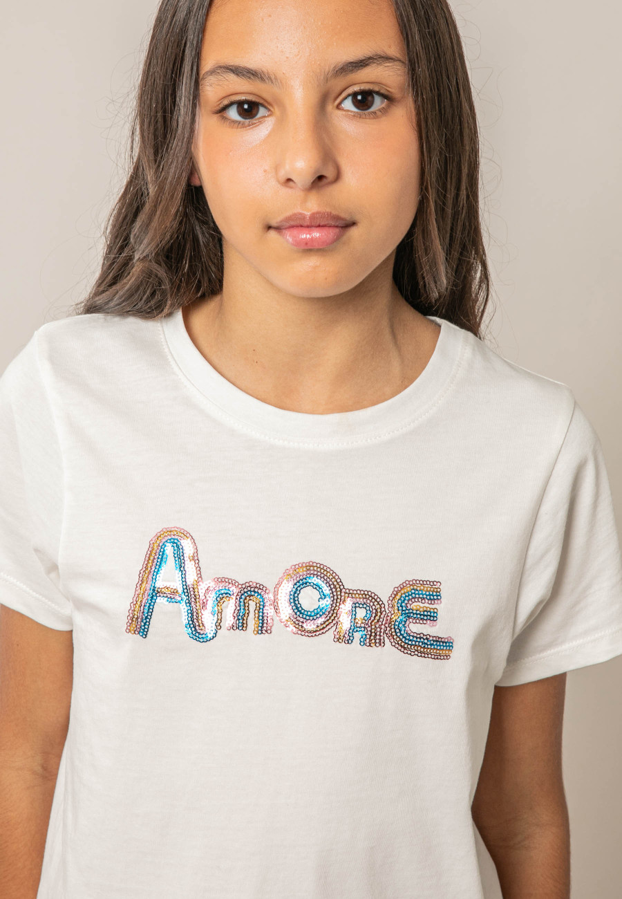 T-shirt SPARKY blanc pour fille taille 8-2