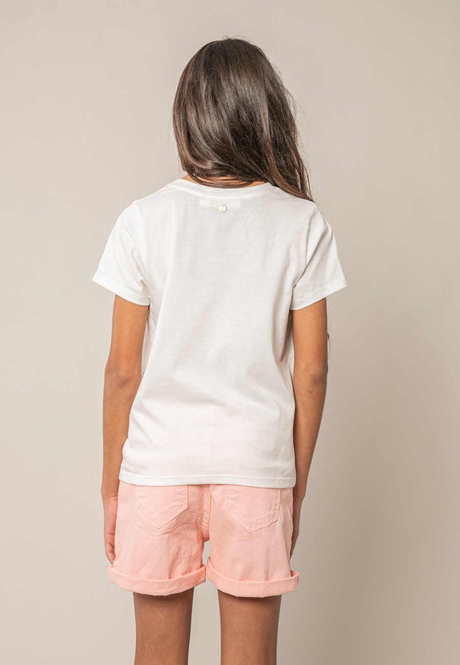 T-shirt SPARKY blanc pour fille taille 8-3
