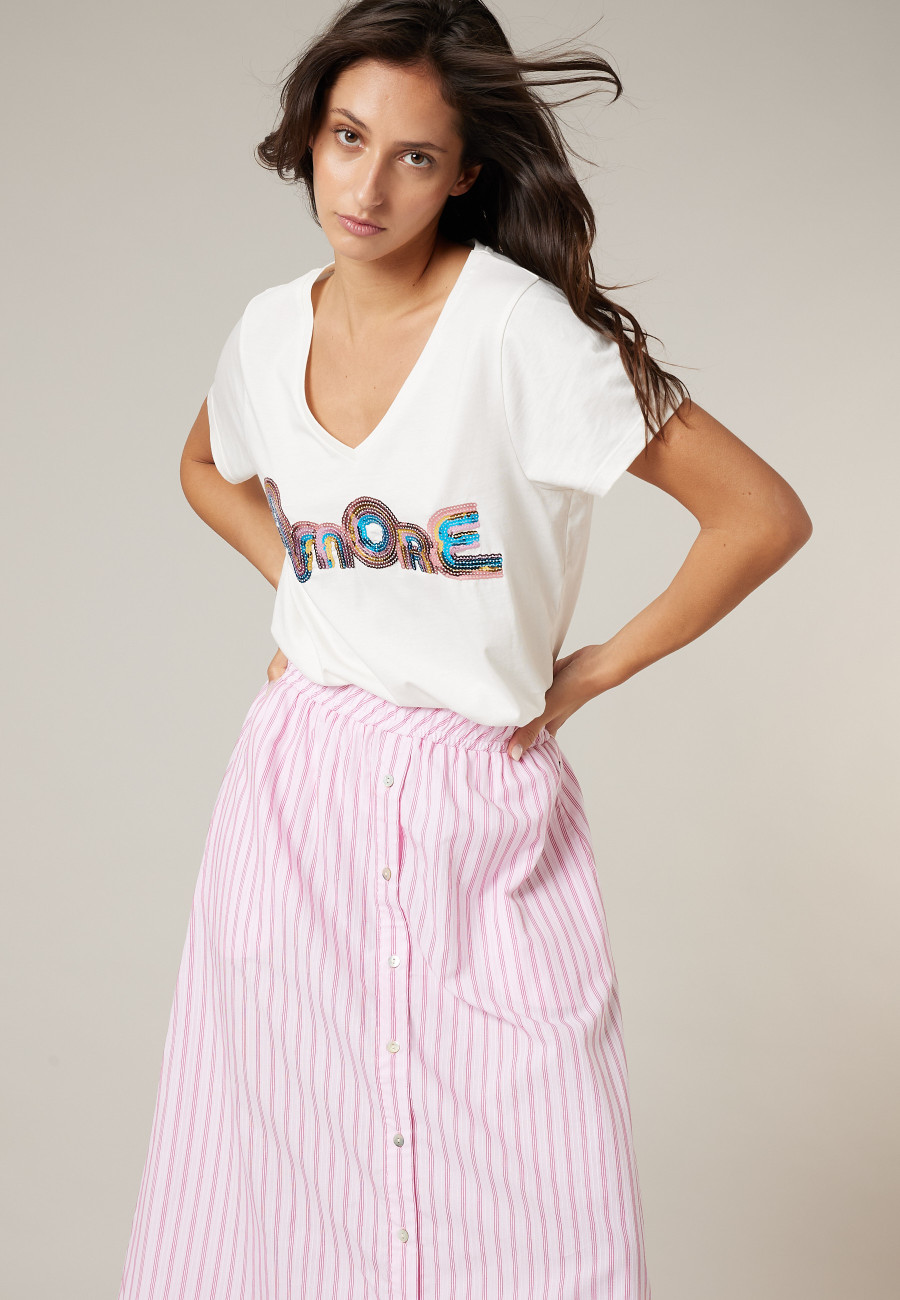 Women's white SPARKY T-shirt size XXL-1