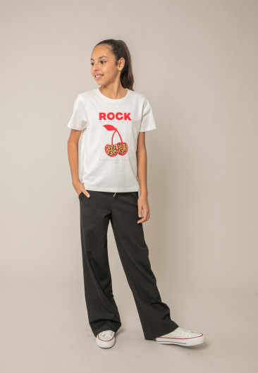 T-shirt ROCKCHERRY noir pour fille taille 8-0