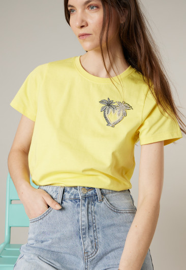T-shirt PALMY jaune pour femme taille XXL-4