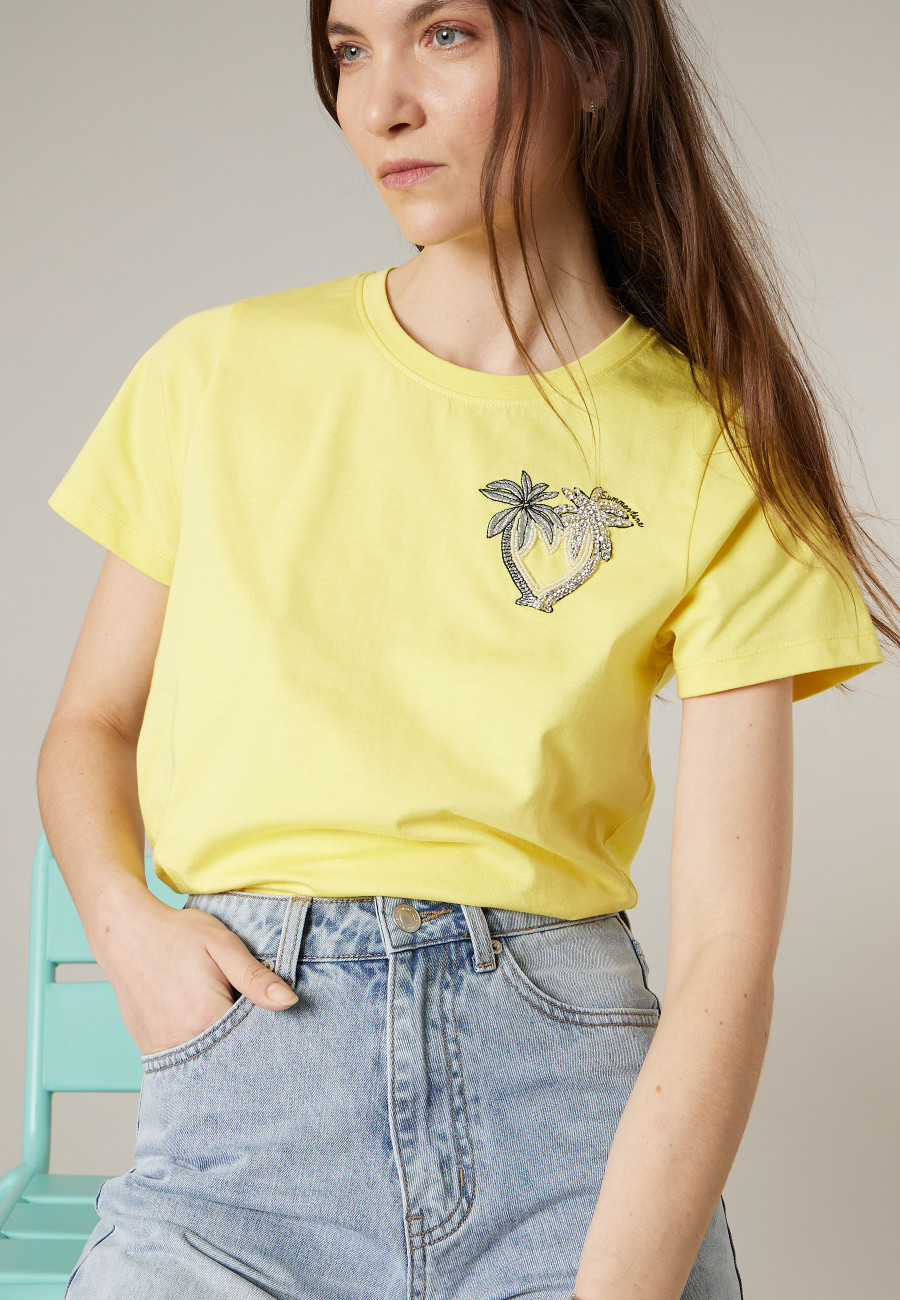 Women's yellow PALMY T-shirt size XXL-0