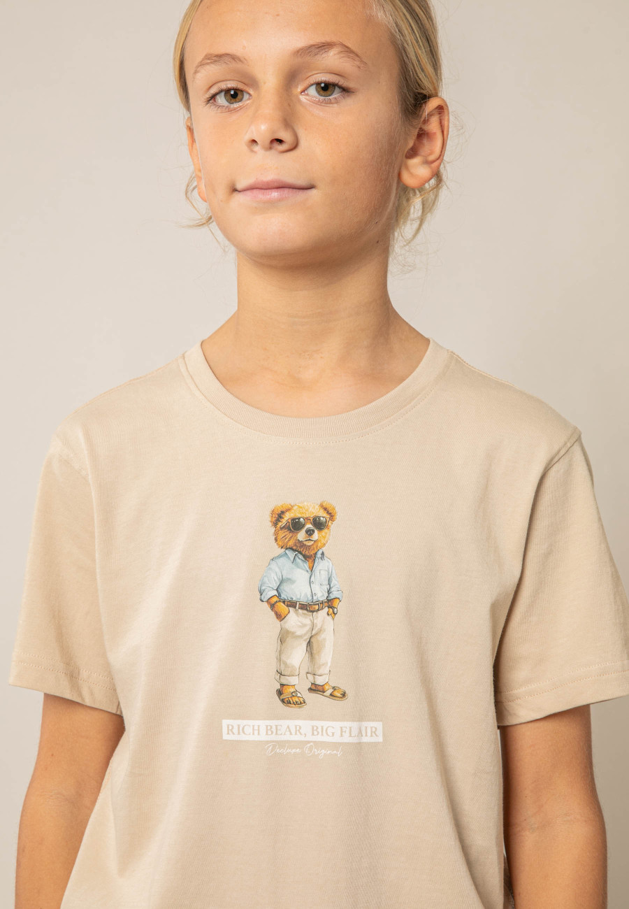 T-shirt RICHBEAR beige pour garçon taille 8-2