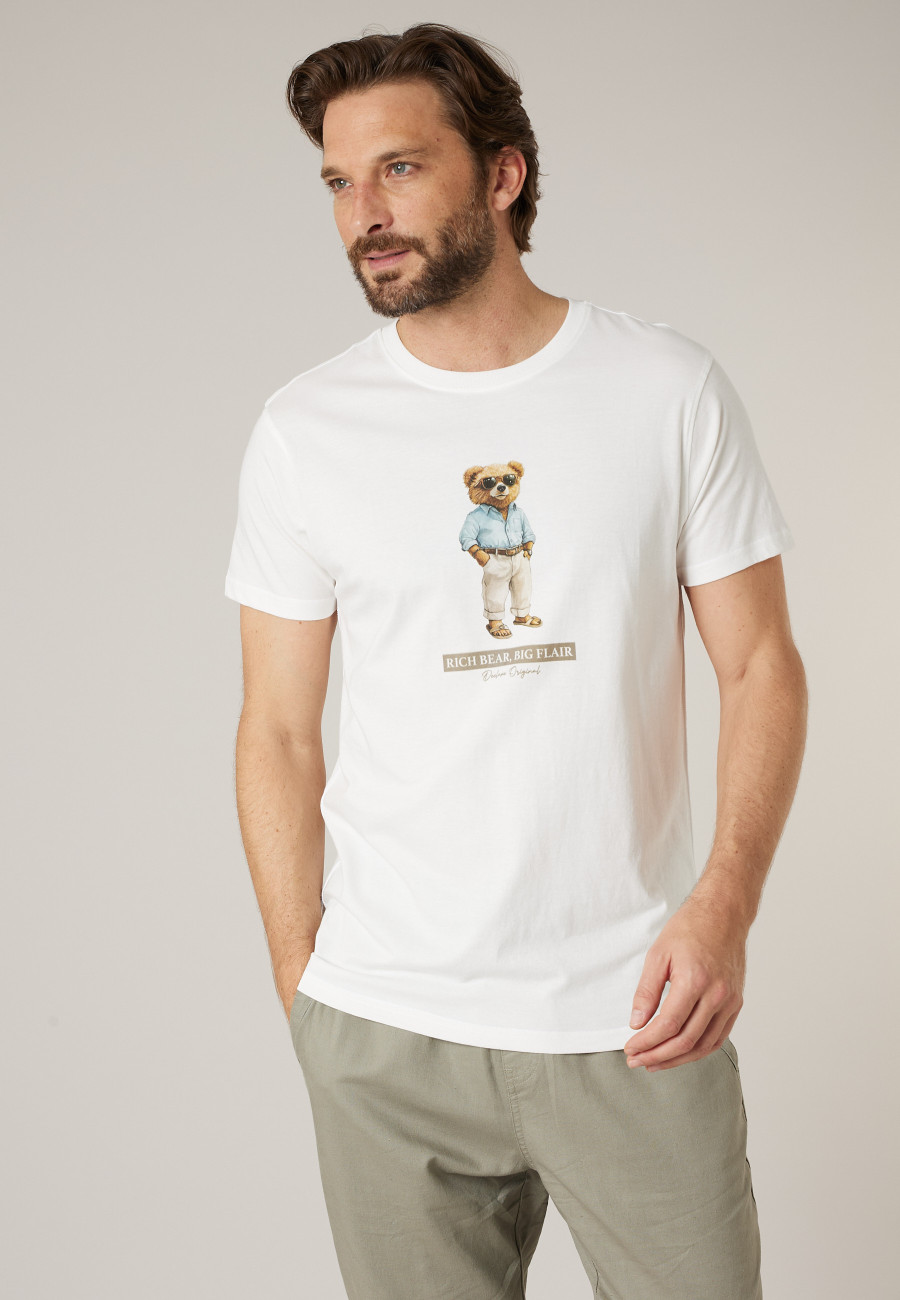 T-shirt RICHBEAR blanc pour homme taille XXXL-0