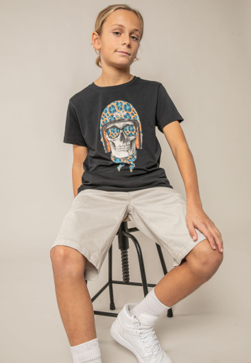 Boys' WANDER Black T-Shirt Size 8-0