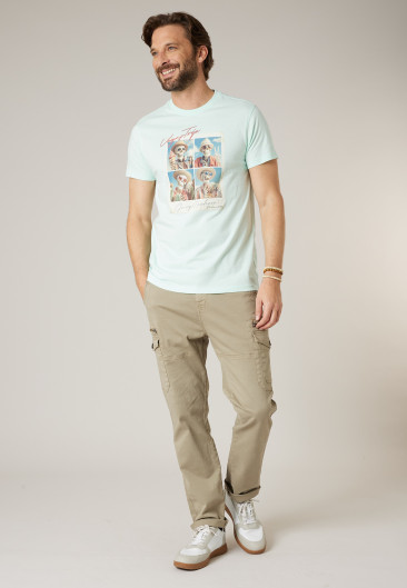T-shirt MANITO bleu pour homme taille XXXL-4