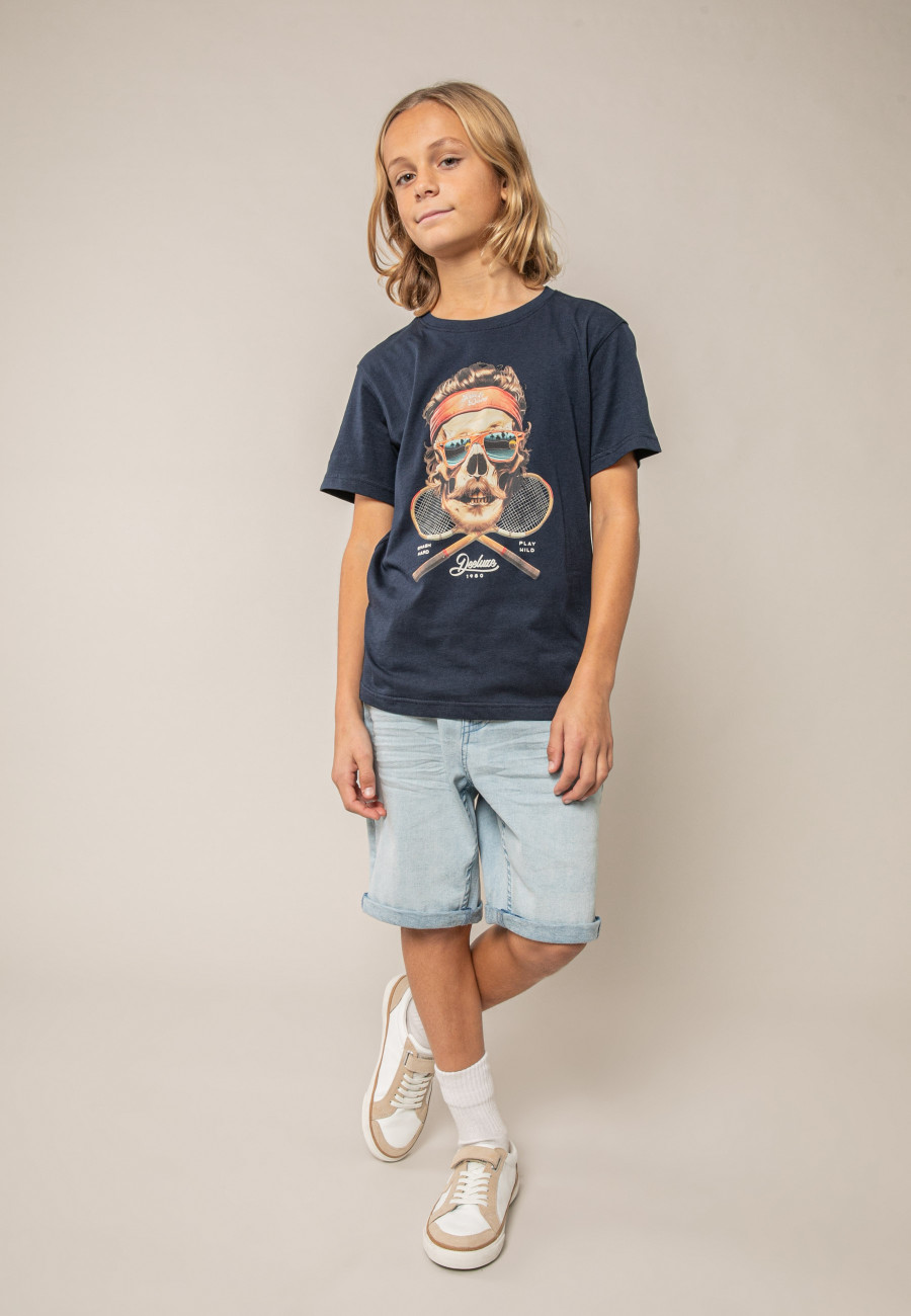 Boys' navy TENNIS T-shirt size 8-1