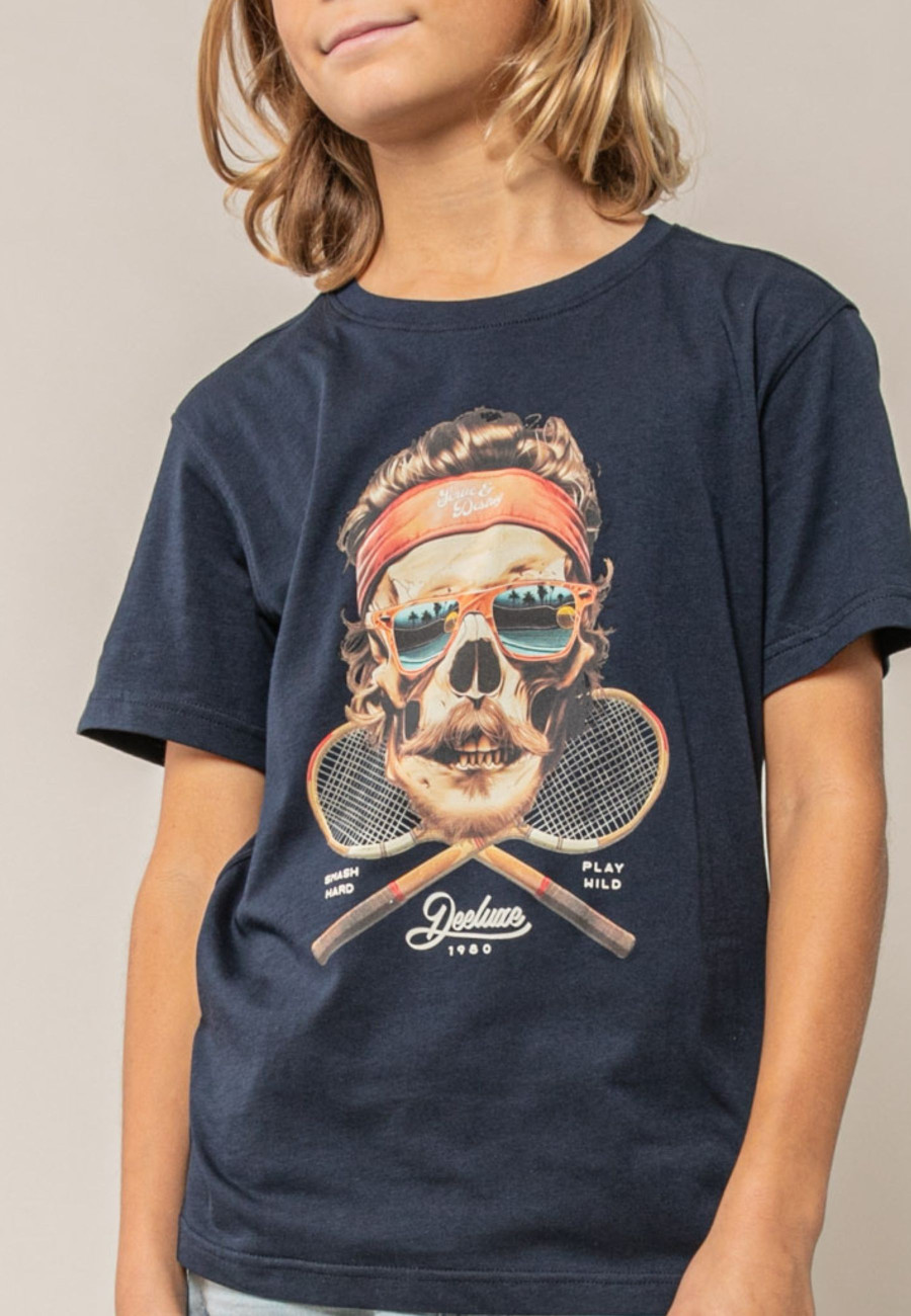 Boys' navy TENNIS T-shirt size 8-2