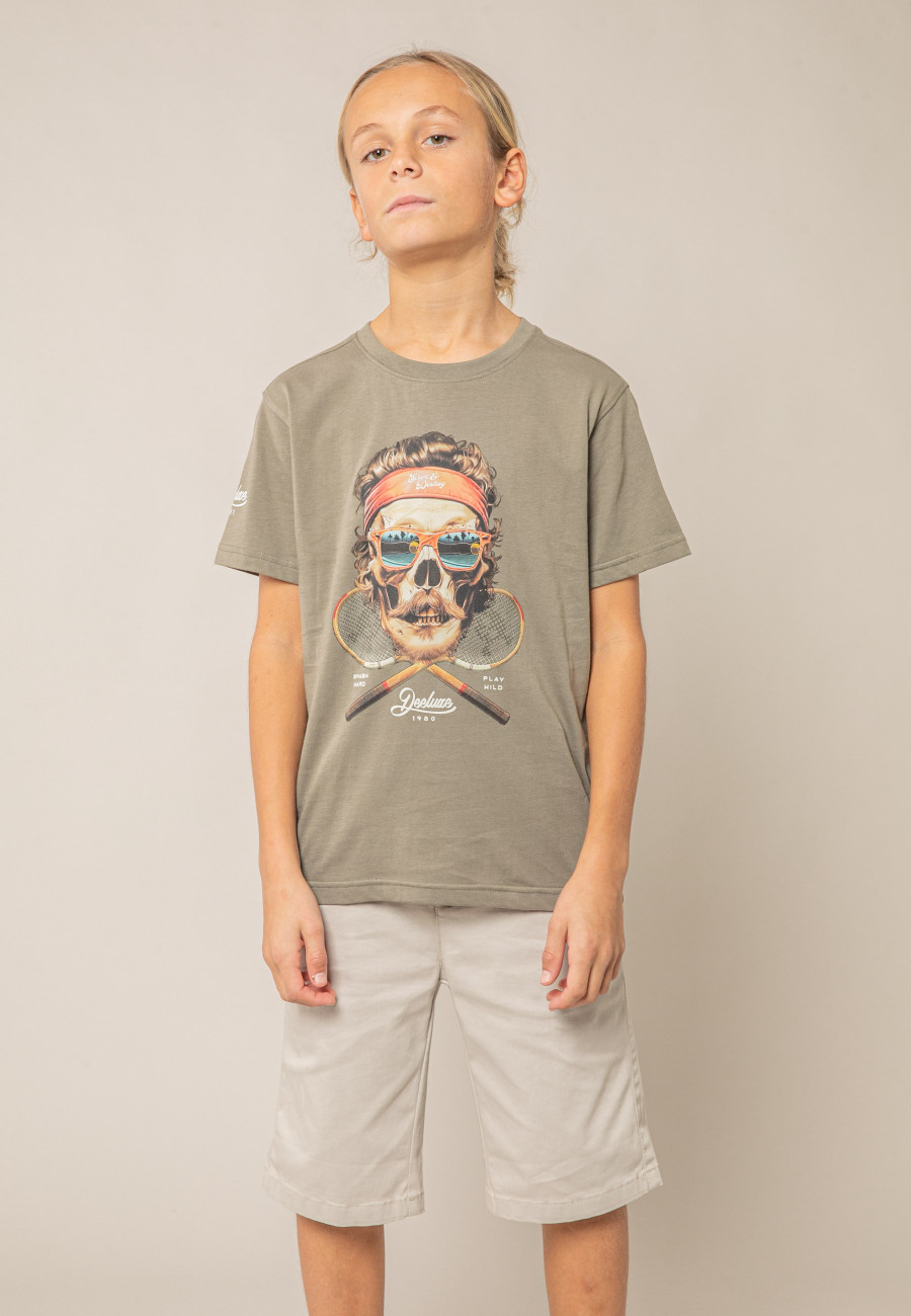 T-shirt TENNIS khaki pour garçon taille 8-1