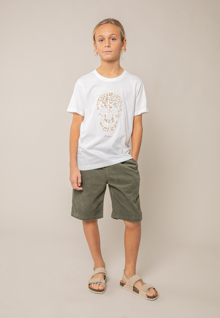 Boys' SHADOW White T-Shirt Size 8-0
