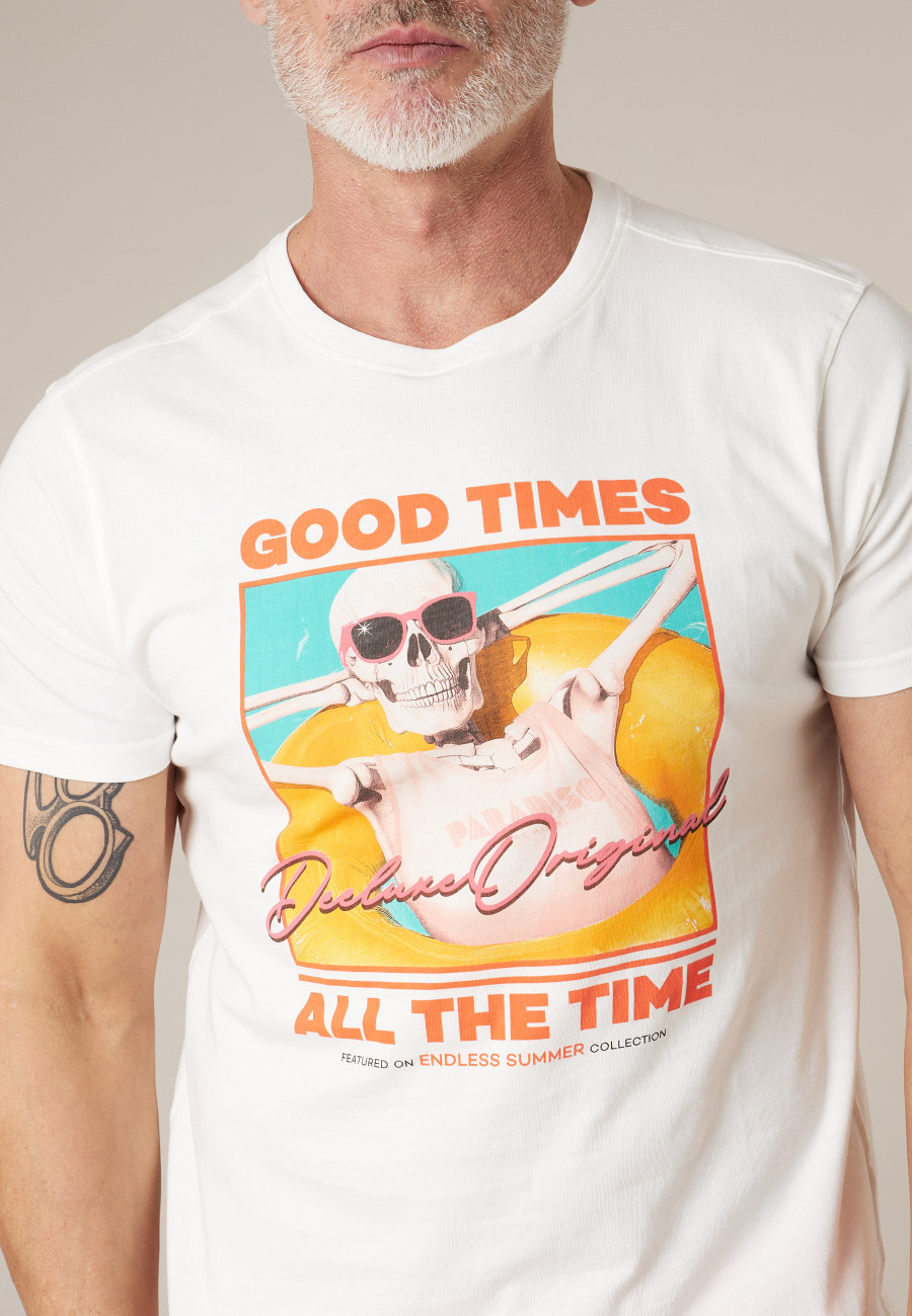 Men's SWIMTIME White T-Shirt Size XXXL-2