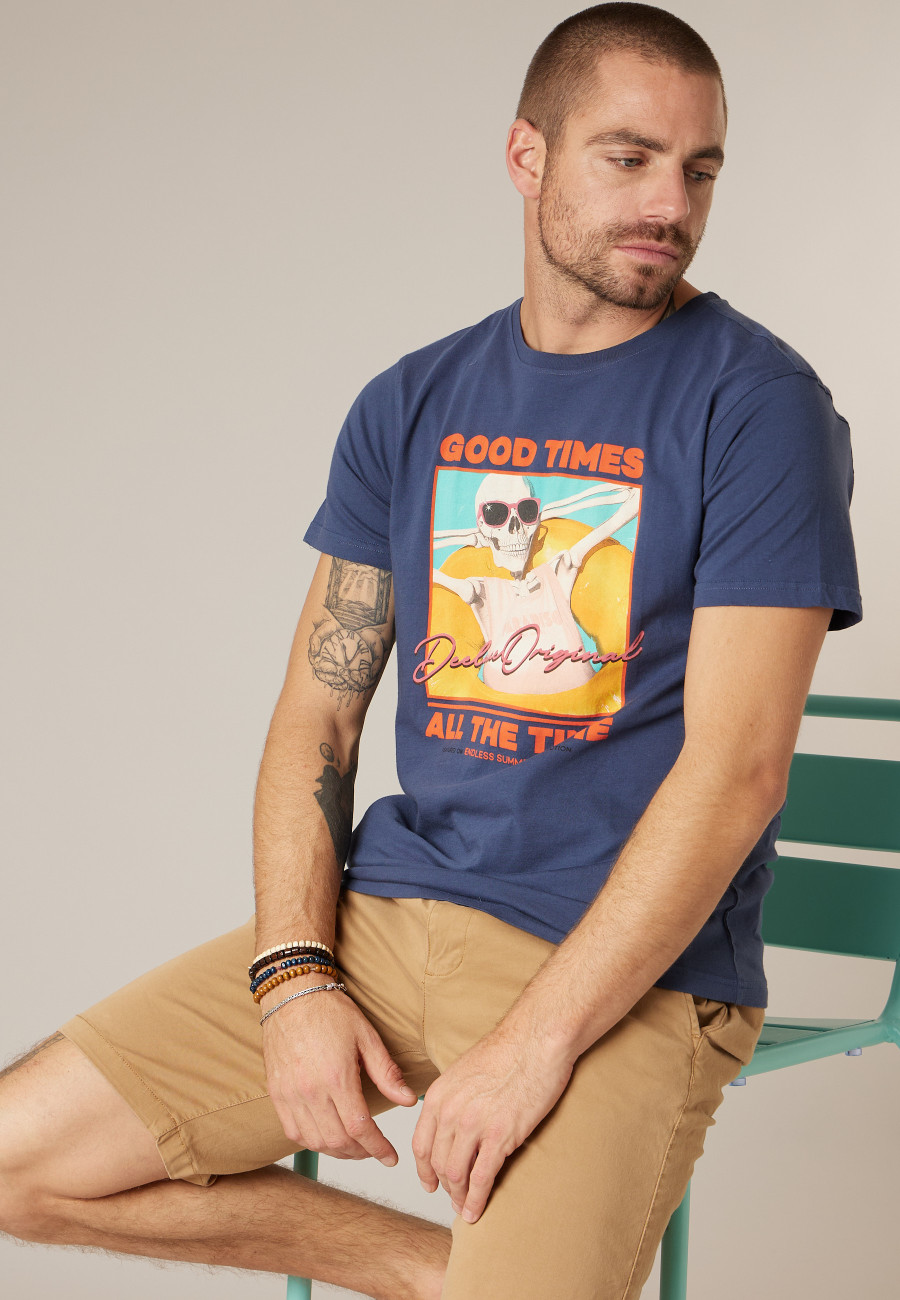 Men's blue SWIMTIME T-shirt size XXXL-0