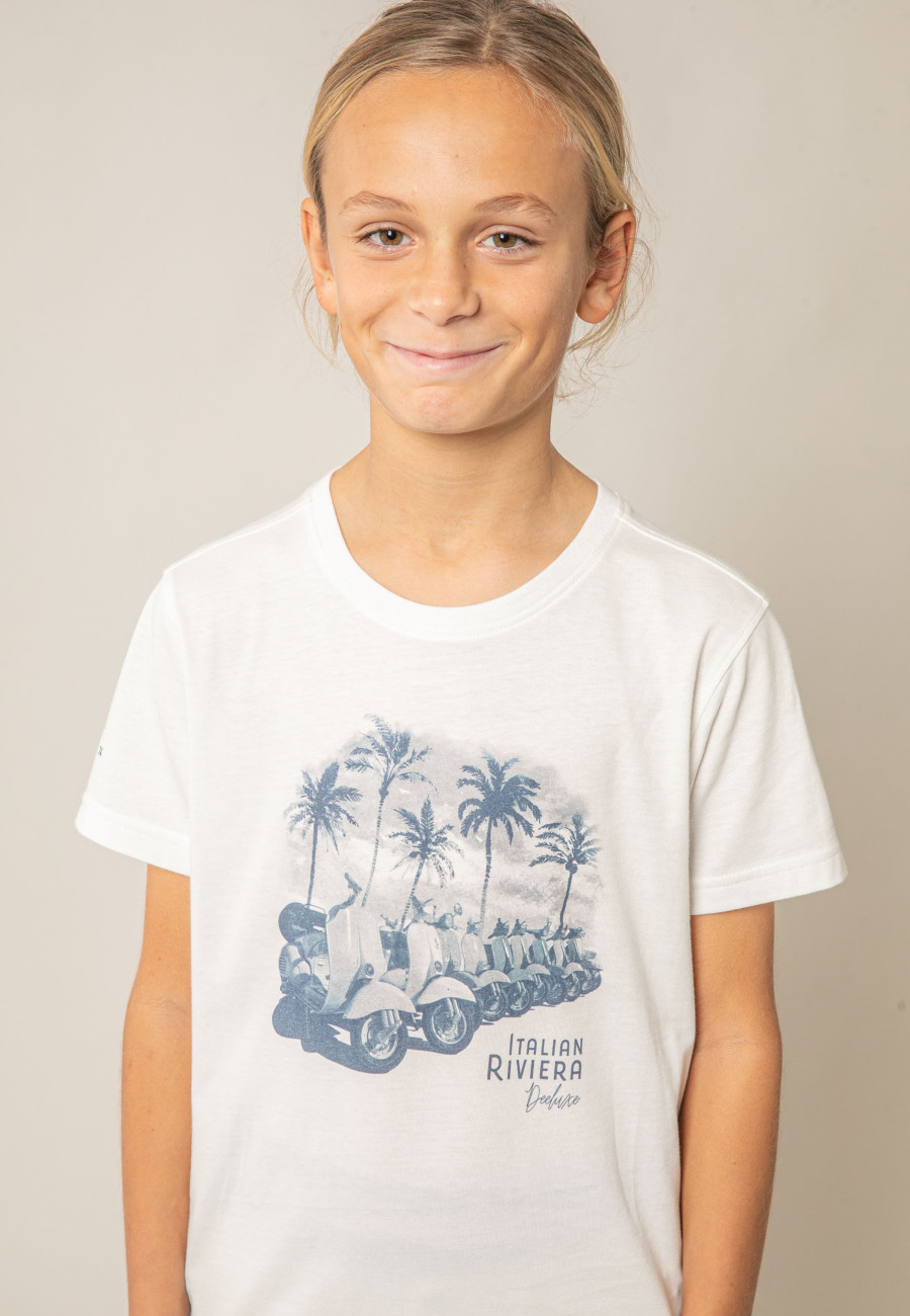 Boys' LAMBRATE White T-Shirt Size 8-2