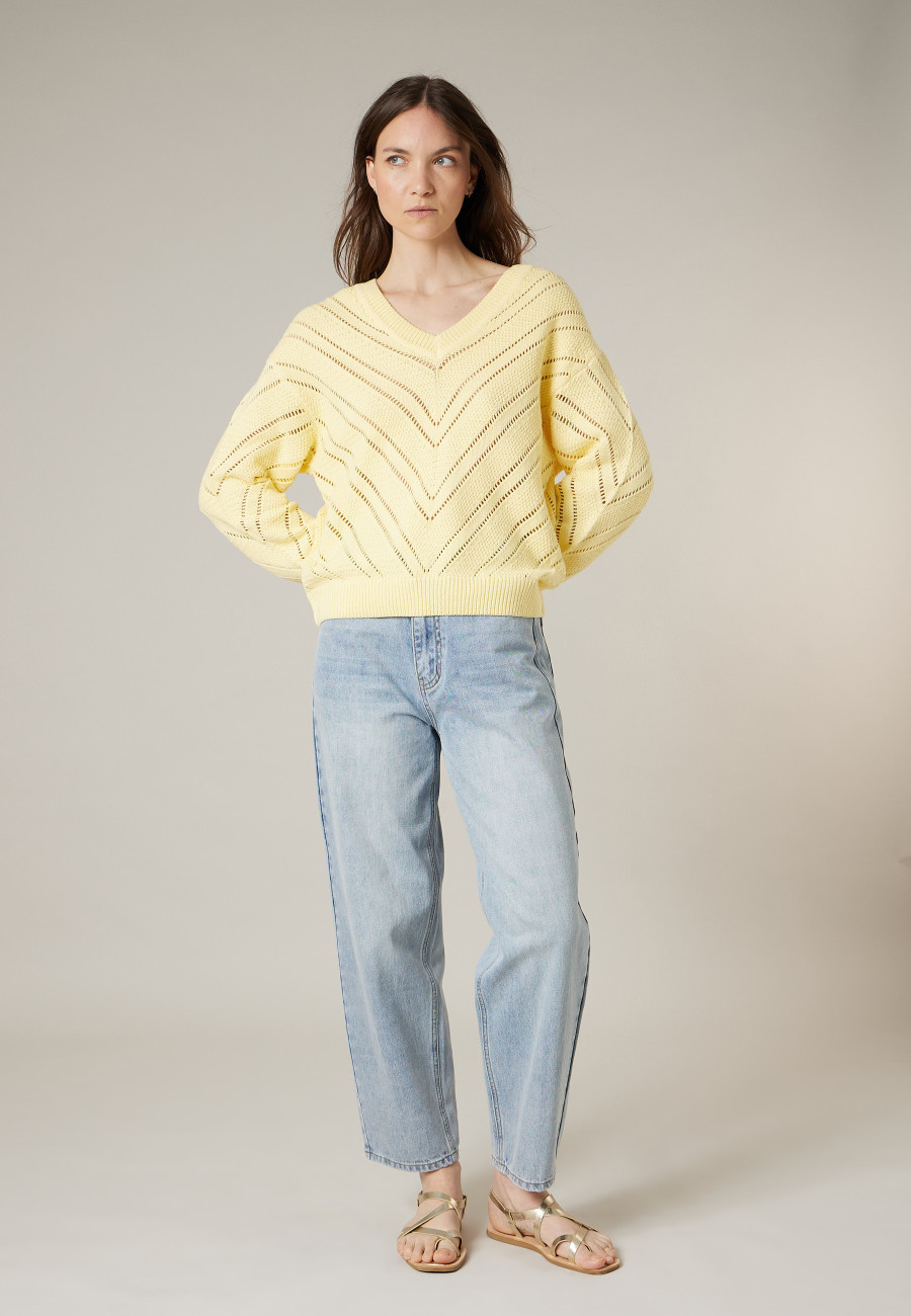 Pull SIMAKO jaune pour femme taille XXL-1