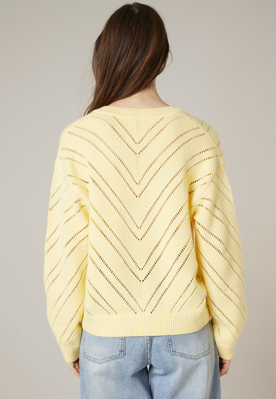 Pull SIMAKO jaune pour femme taille XXL-3