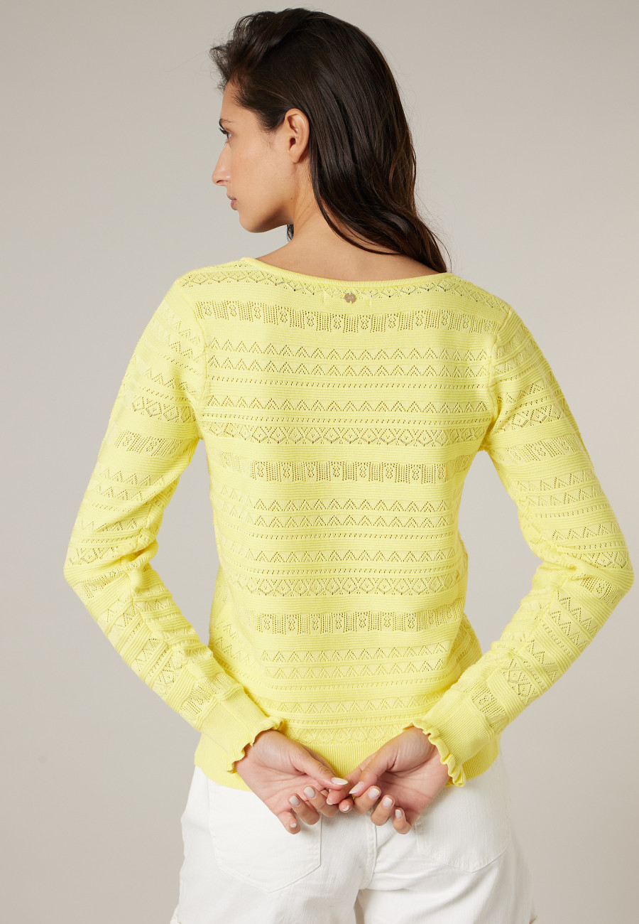 Pull JUNA jaune pour femme taille XXL-3