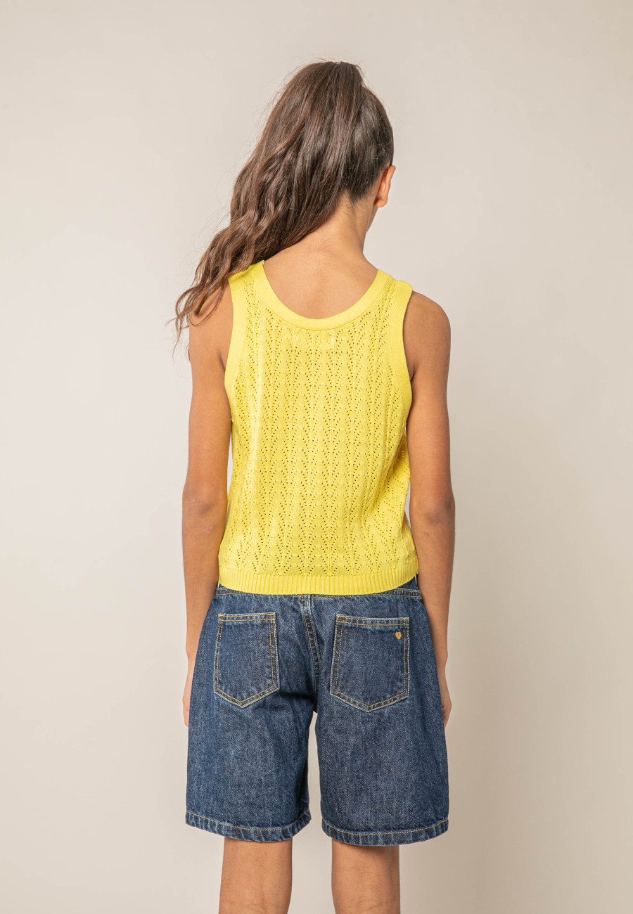 Débardeur KISHI jaune pour fille taille 8-3