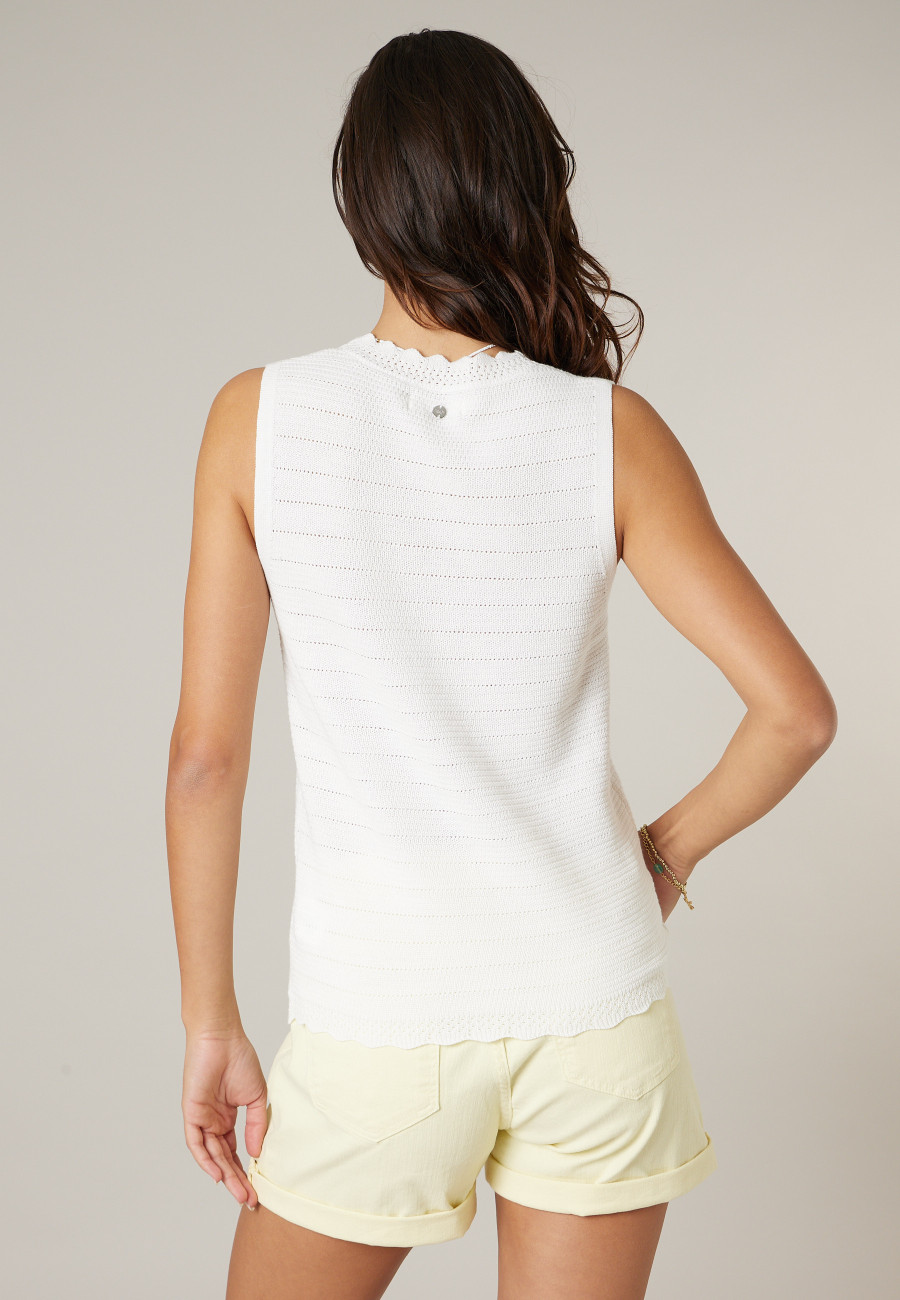 White IDELI cardigan for women size XXL-3