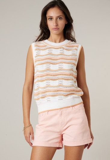 Pull SERJINE orange pour femme taille XXL-0