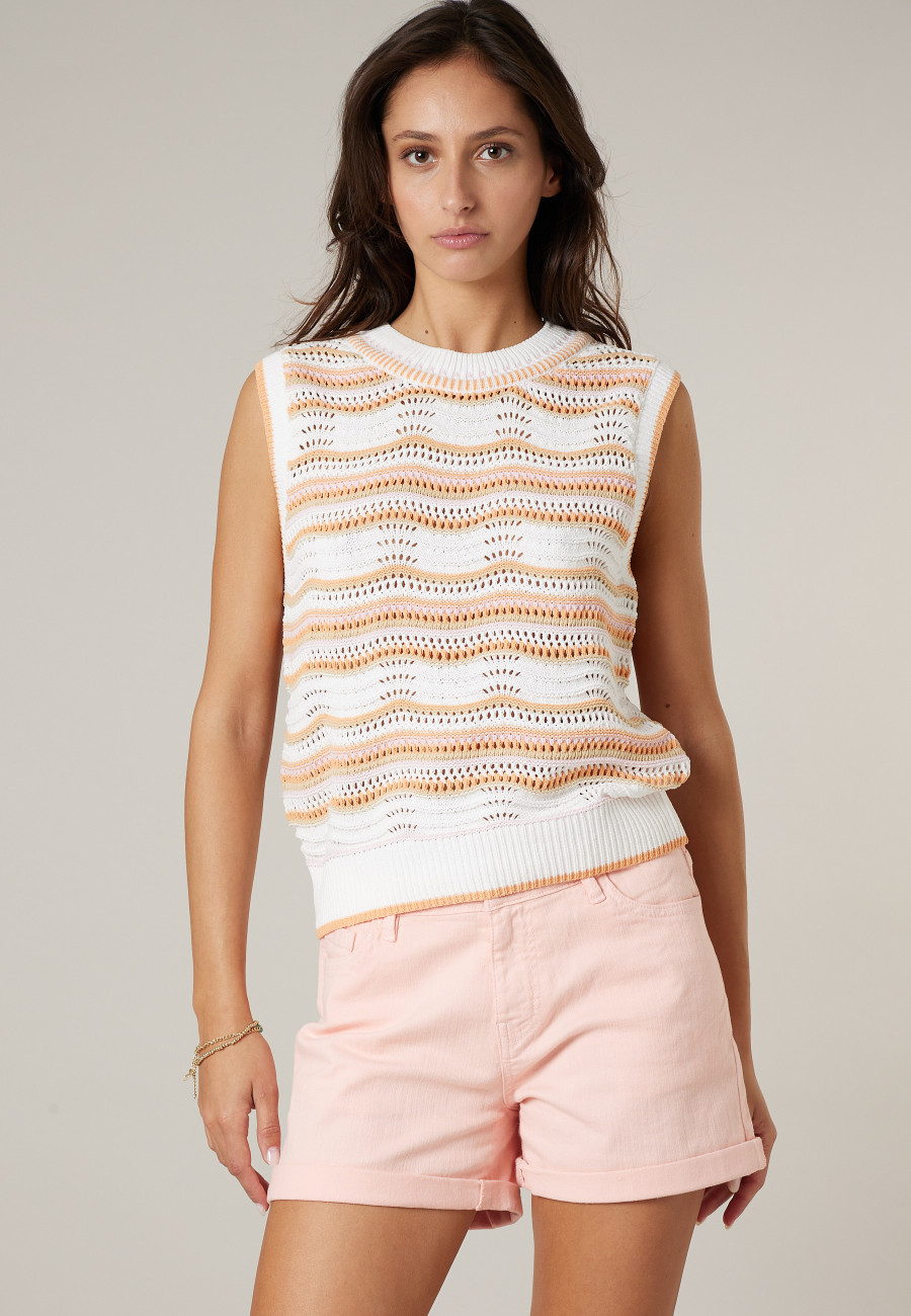 Pull SERJINE orange pour femme taille XXL-1