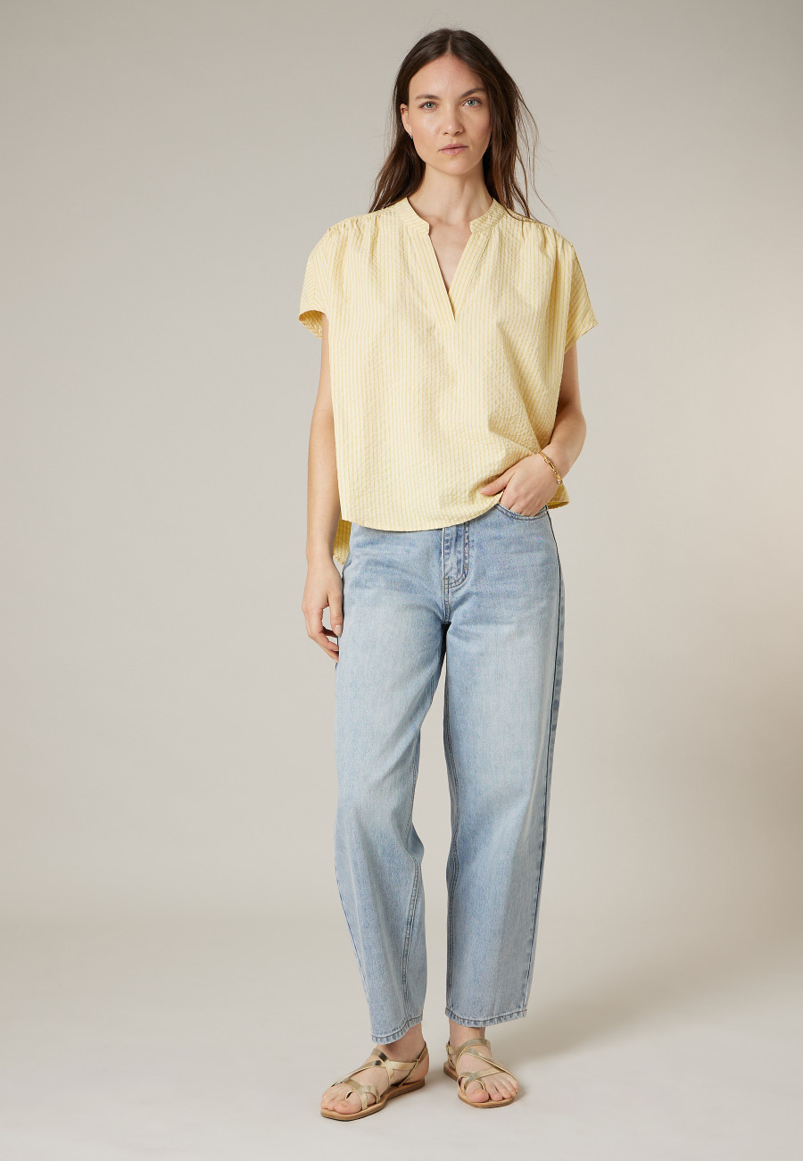 DANIELA yellow blouse for women size XXL-1