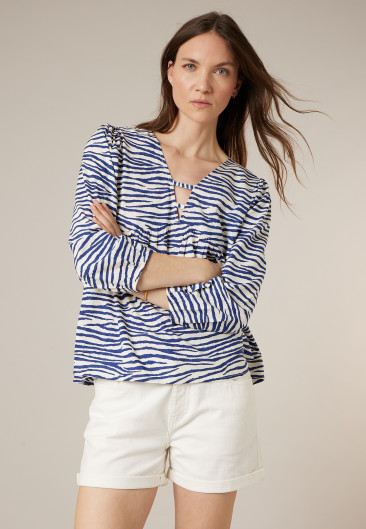 Blouse CIENA bleu pour femme taille XXL-4