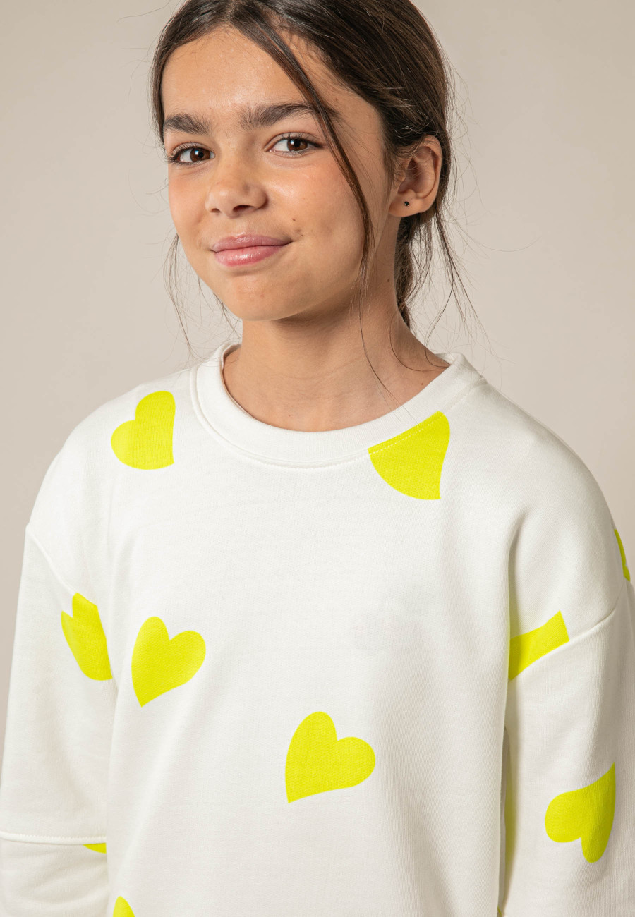 Sweat MITSIE jaune néon pour fille taille 8-2
