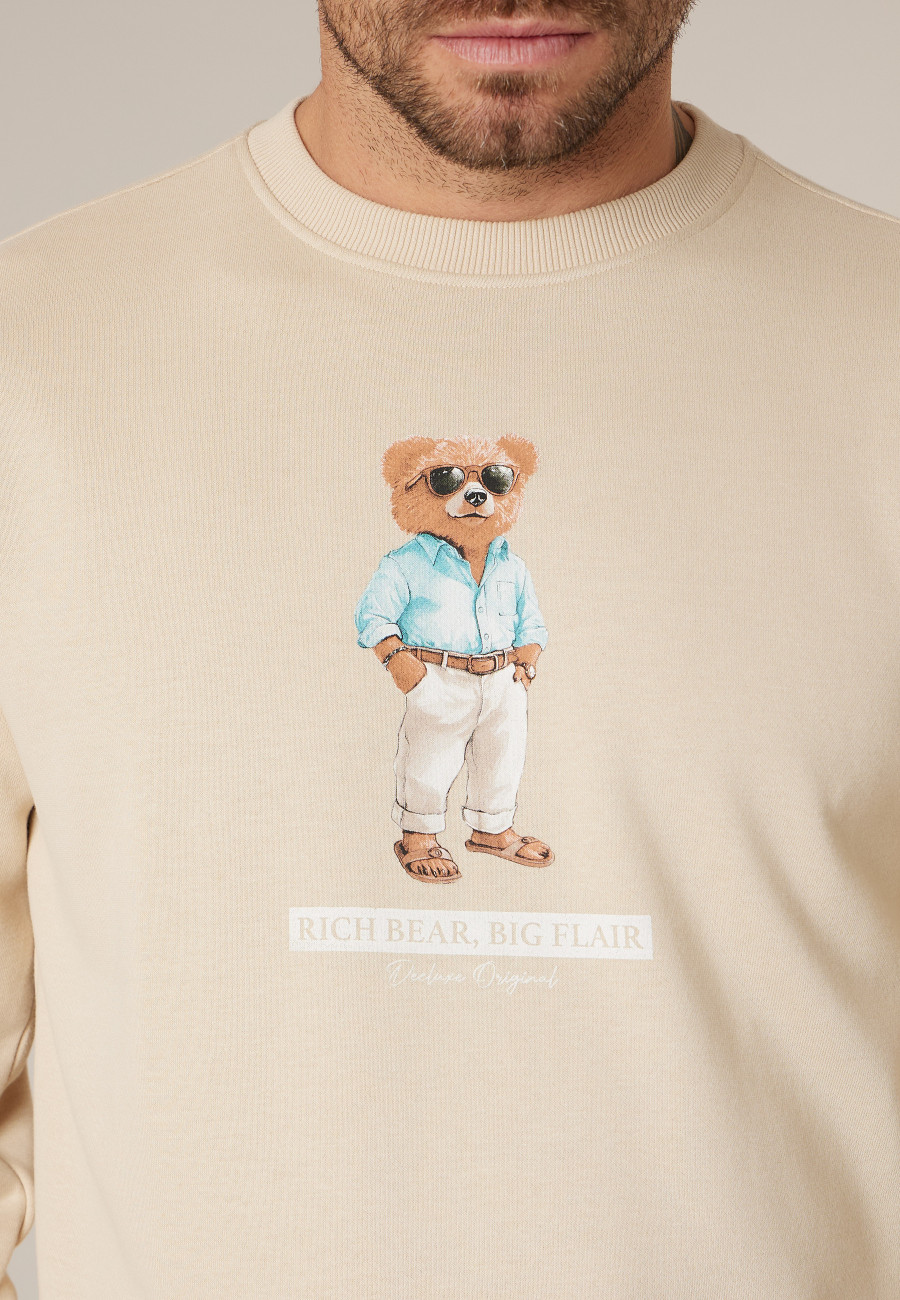 SLEEKBEAR Beige Sweatshirt for Men Size XXXL-2