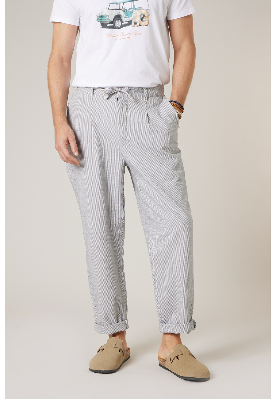 Men's navy white trousers size XXXL-1