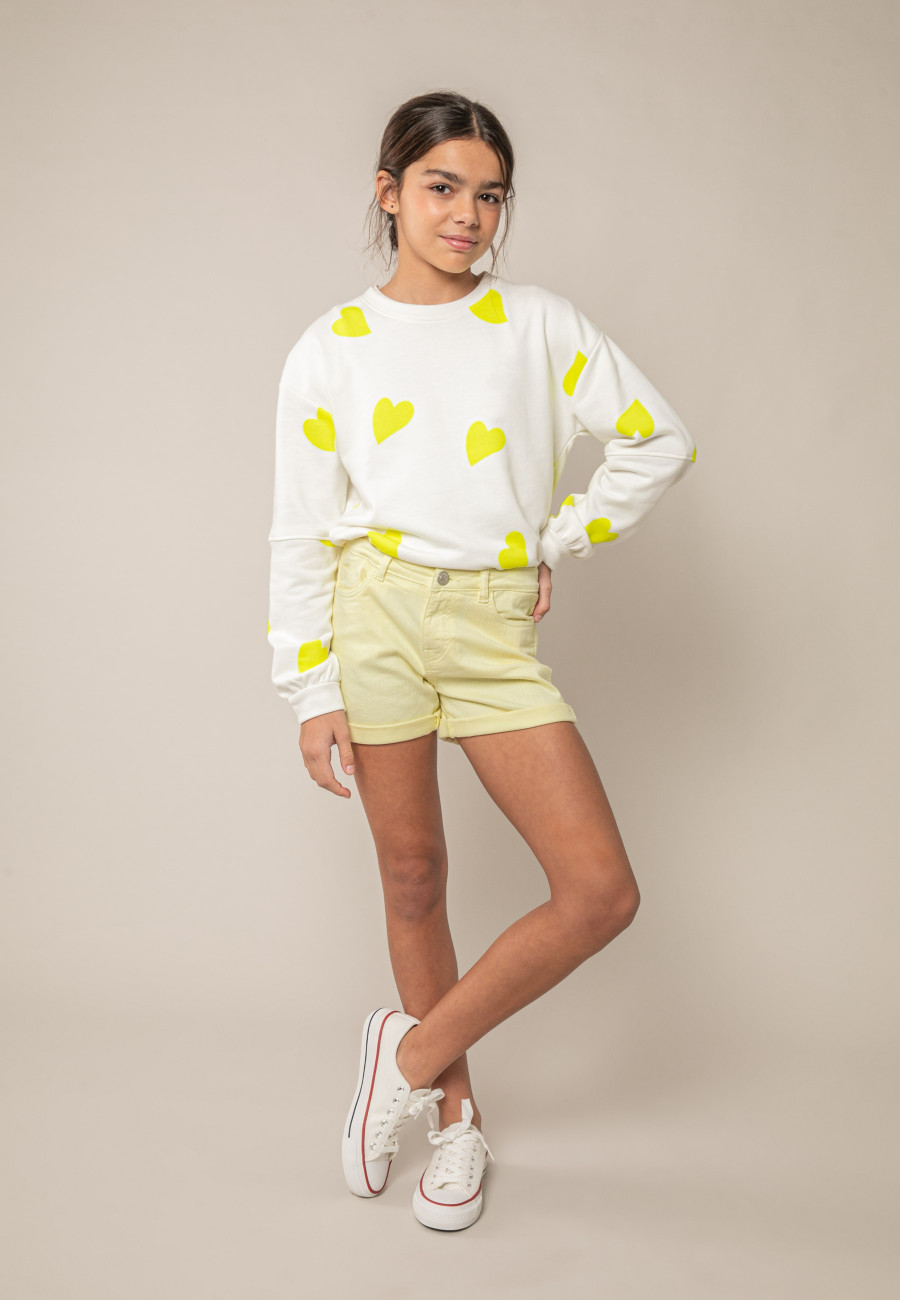 Girls' Yellow Cherry Shorts Size 8-0