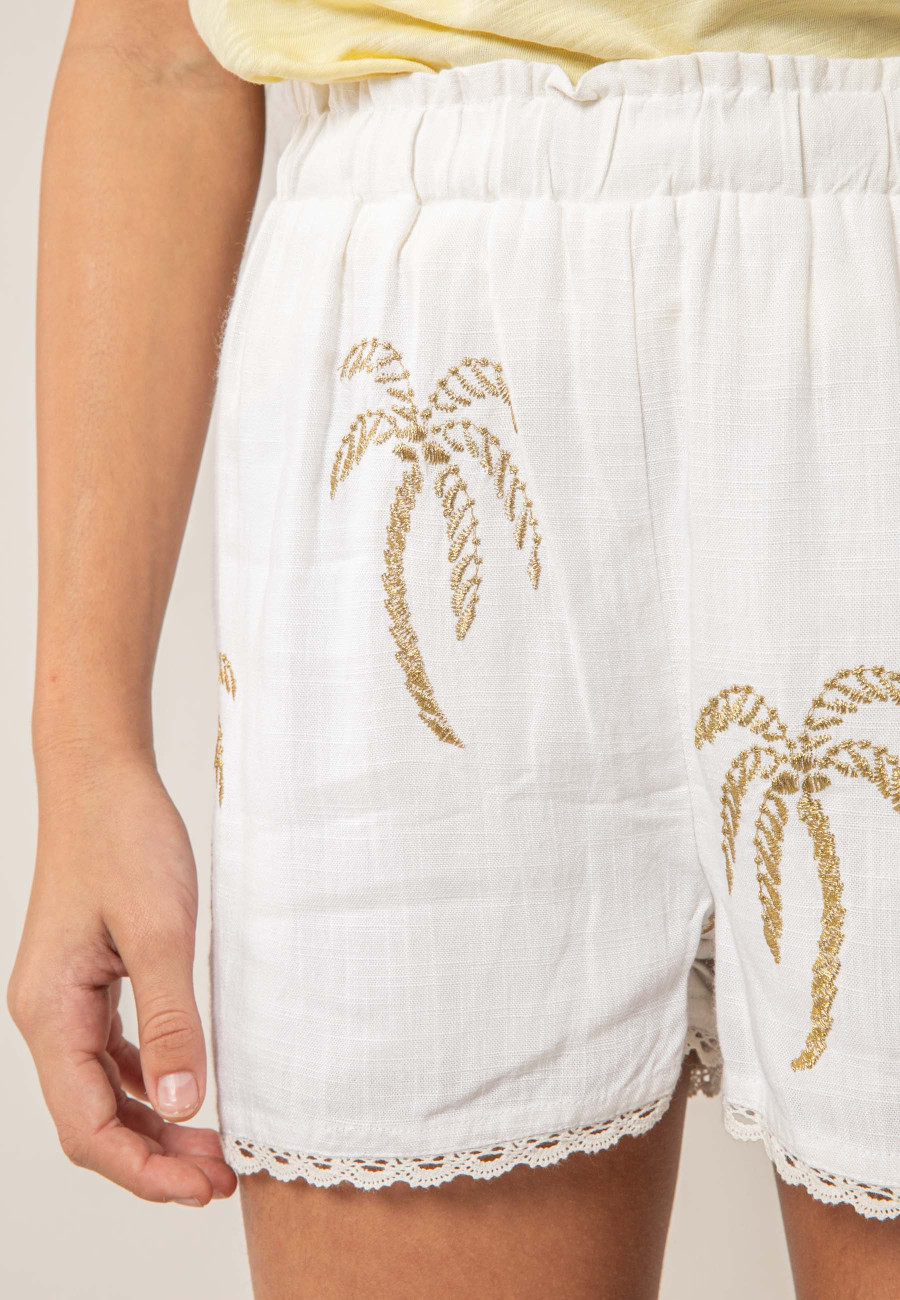Short TIAREVA blanc pour fille taille 8-2
