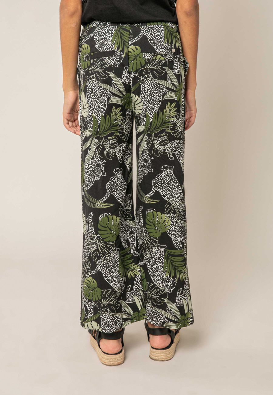 Pantalon LEOVA noir pour fille taille 8-3
