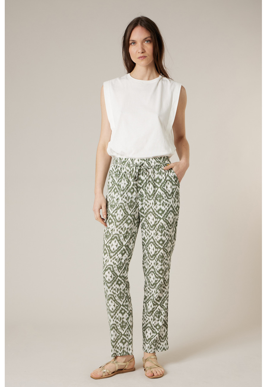 MANOLA khaki trousers for women size 44-0