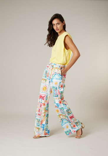 LORELA multicolor trousers for women size 44-0
