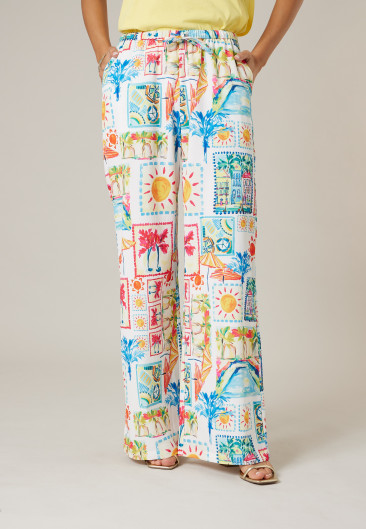 Pantalon LORELA multico pour femme taille 44-0