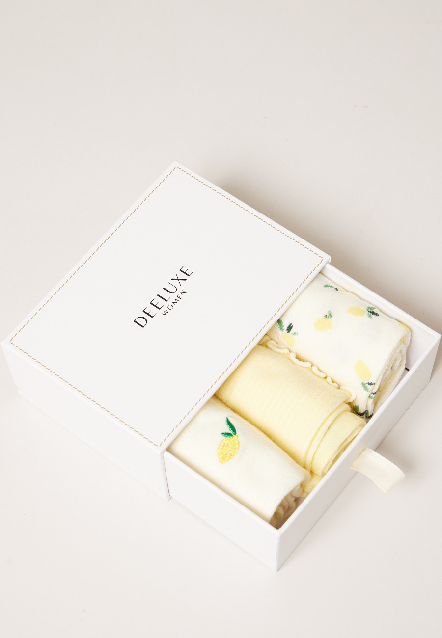 Women's yellow LIMONE socks size TU-0