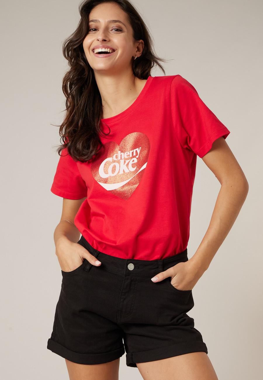 T-shirt CHERRY rouge pour femme taille XXL-0