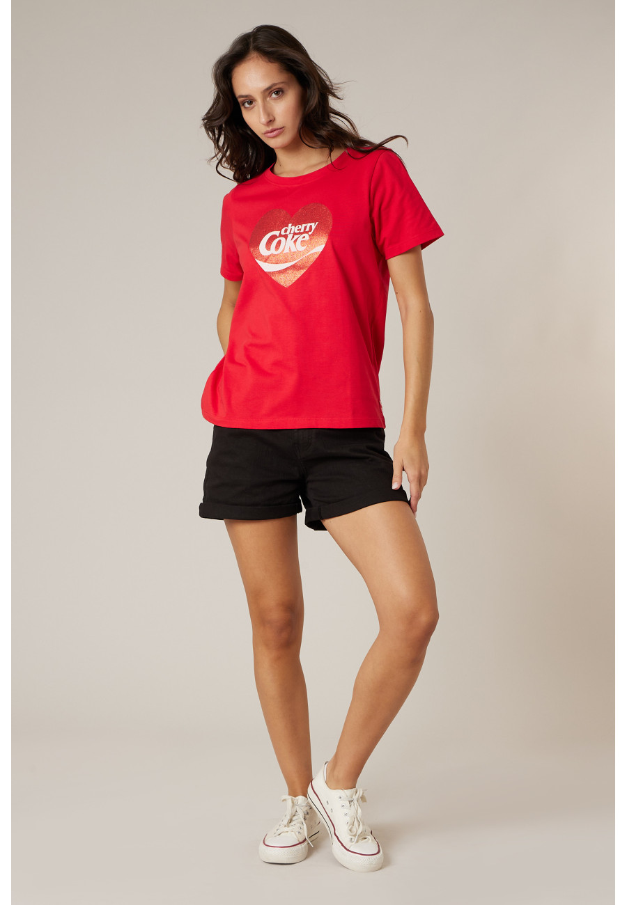 T-shirt CHERRY rouge pour femme taille XXL-1
