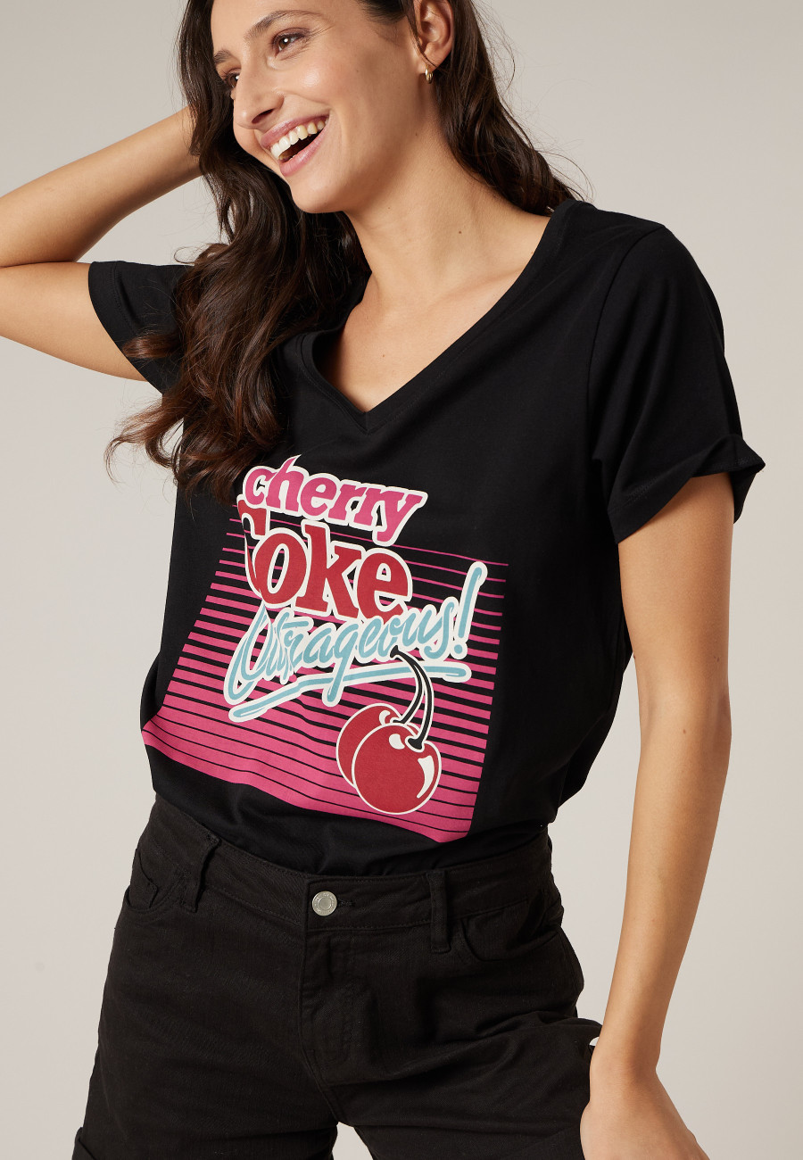 T-shirt EIGHTIES noir pour femme taille XXL-0
