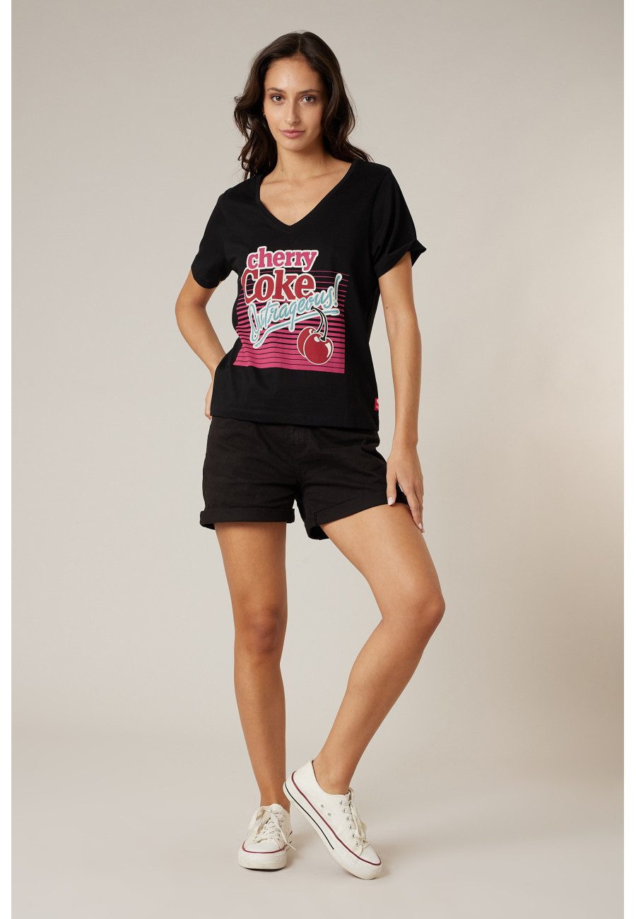 T-shirt EIGHTIES noir pour femme taille XXL-1