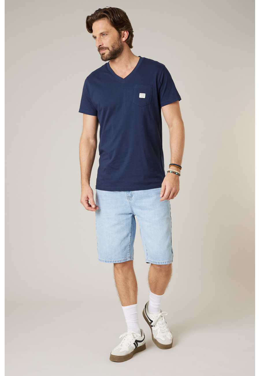 STEF blue denim Bermuda shorts for men size 38-0